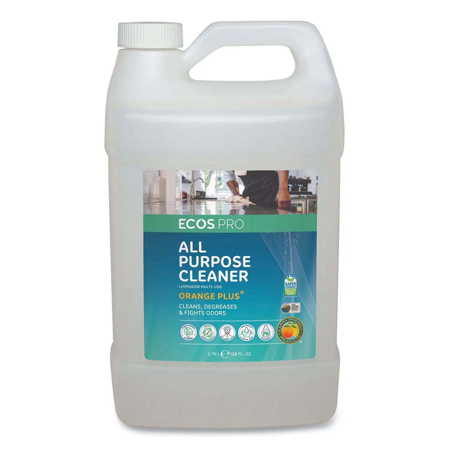 EOPPL970604EA Orange Plus All Purpose Cleaner and Degreaser, Citrus Scent, 1 gal Bottle ECOS PRO