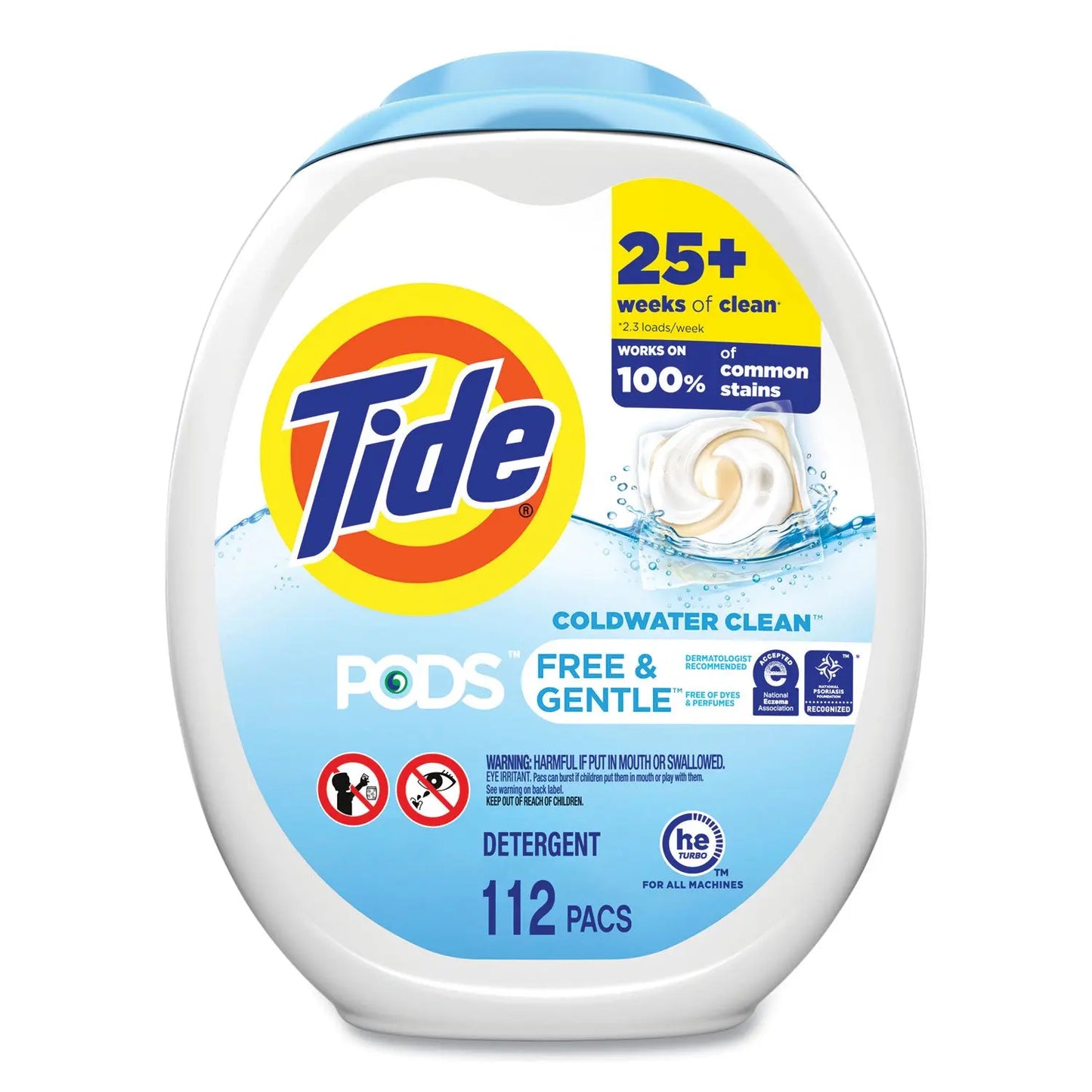 PGC03229 PODS, Free and Gentle, Unscented, 112 Pods/Pack Tide