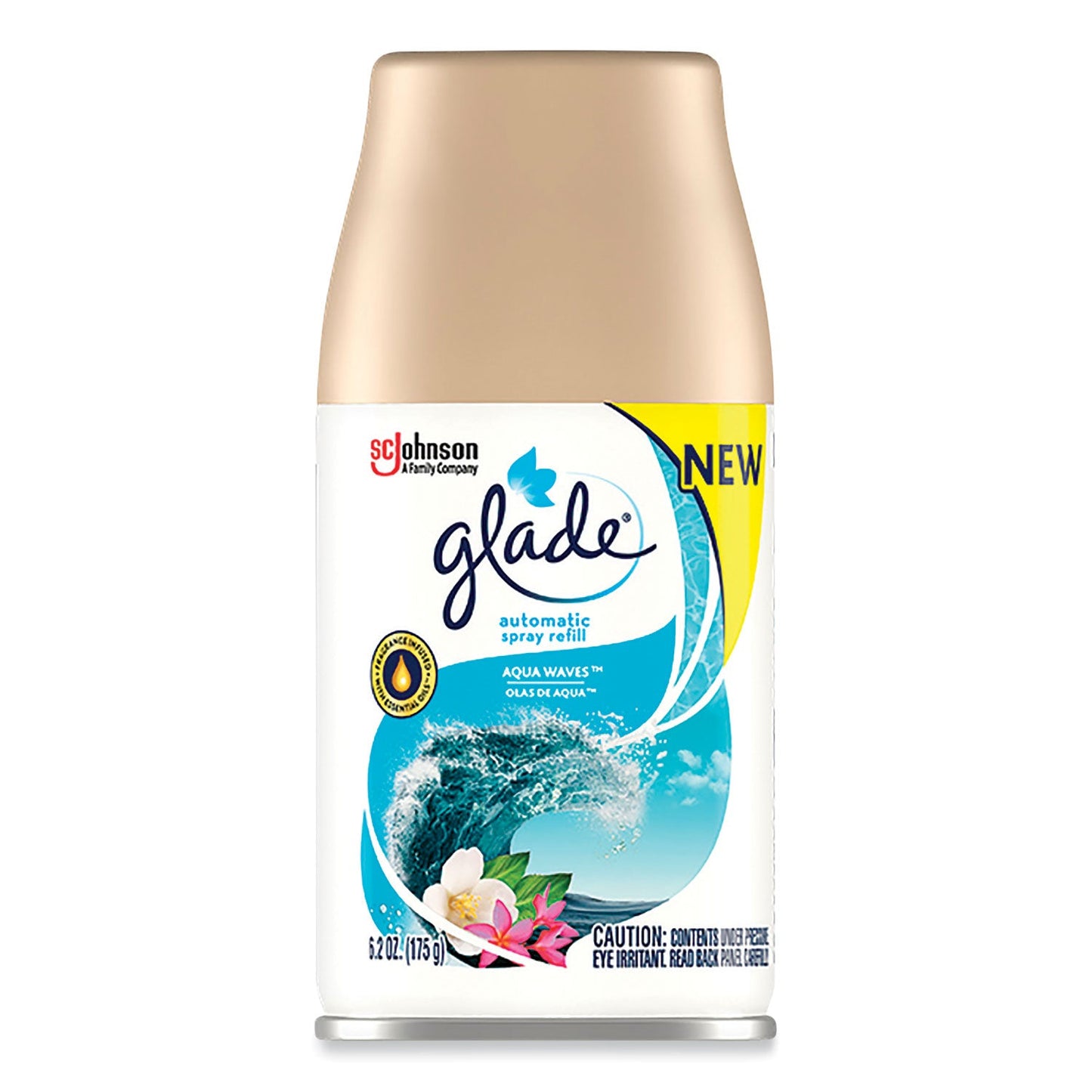 SJN325078 Automatic Air Freshener, Aqua Waves, 6.2 oz, 4/Carton Glade