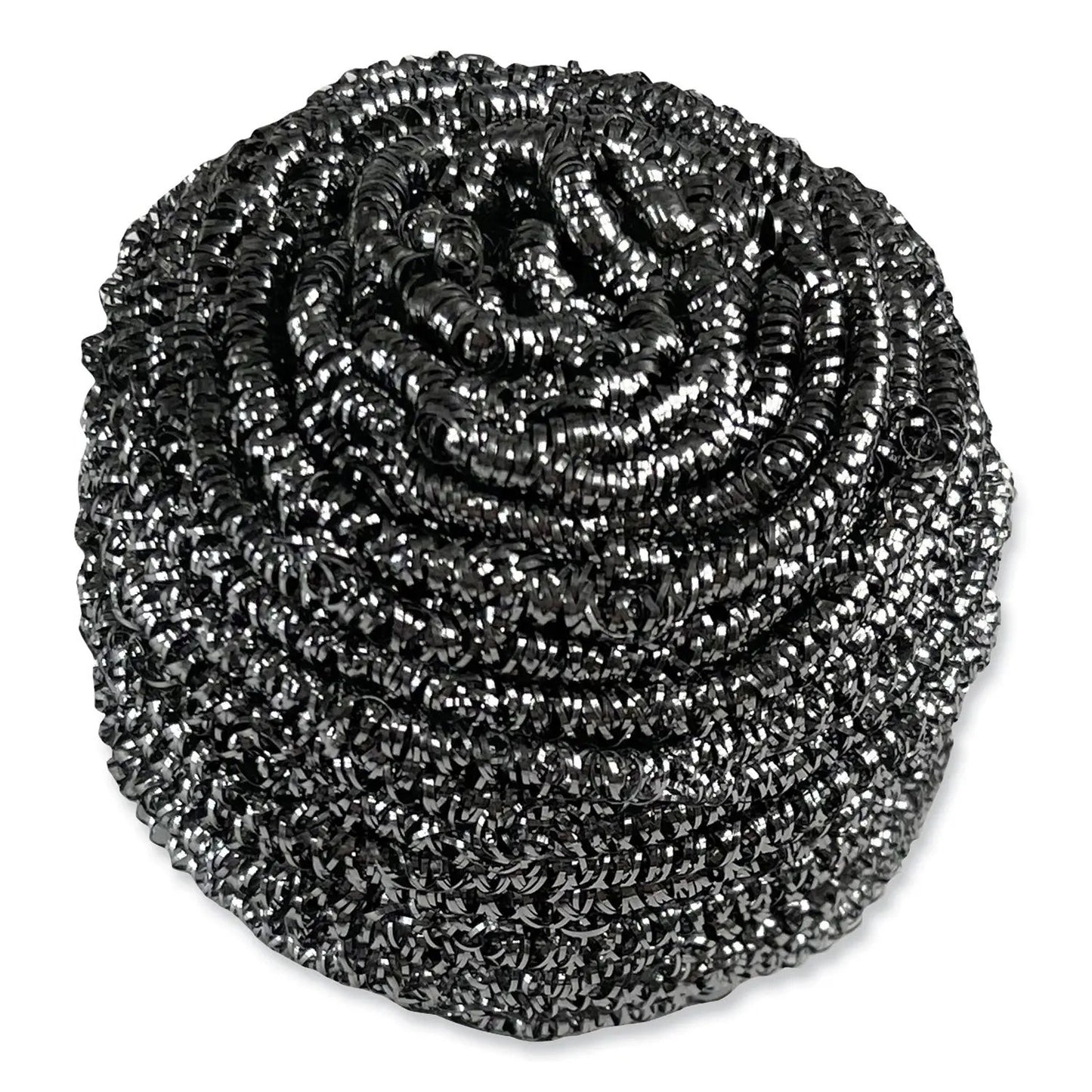 BWKSCRUBBER Stainless Steel Scrubber, 3.93 x 1.96, Silver, 72/Carton Boardwalk