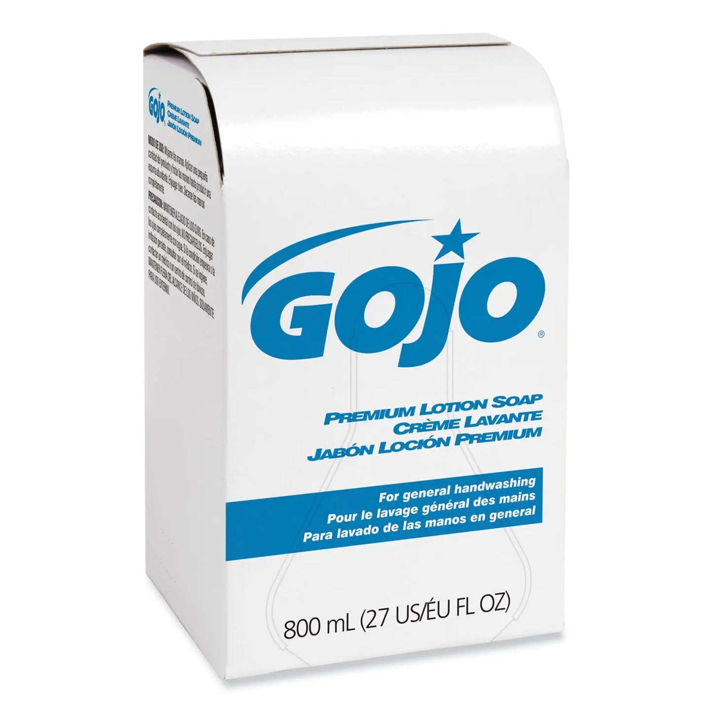 GOJ910612CT Premium Lotion Soap Refill, Waterfall Scent, 800 mL, 12/Carton GOJO