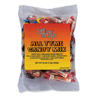 OFX00652 Candy Assortments, All Tyme Candy Mix, 1 lb Bag OFFICE SNAX, INC.