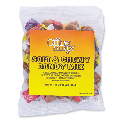 OFX00664 Candy Assortments, Soft and Chewy Candy Mix, 1 lb Bag OFFICE SNAX, INC.