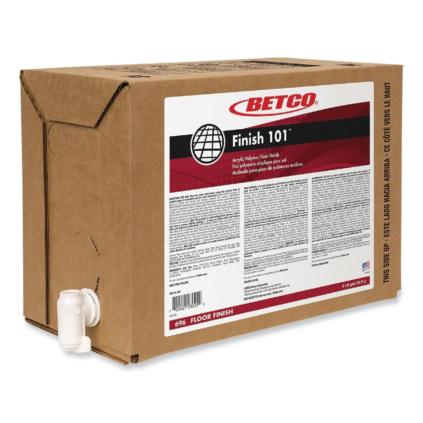 BET696B500 Finish 101 Floor Finish, 5 gal Bag-in-Box Betco