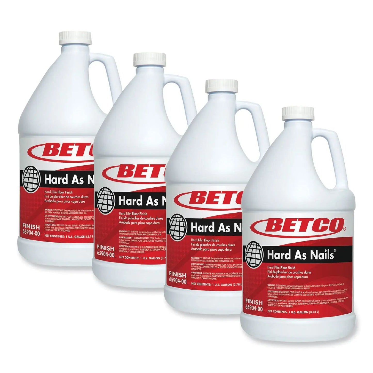 BET6590400 Hard As Nails Floor Finish, 1 gal Bottle, 4/Carton Betco