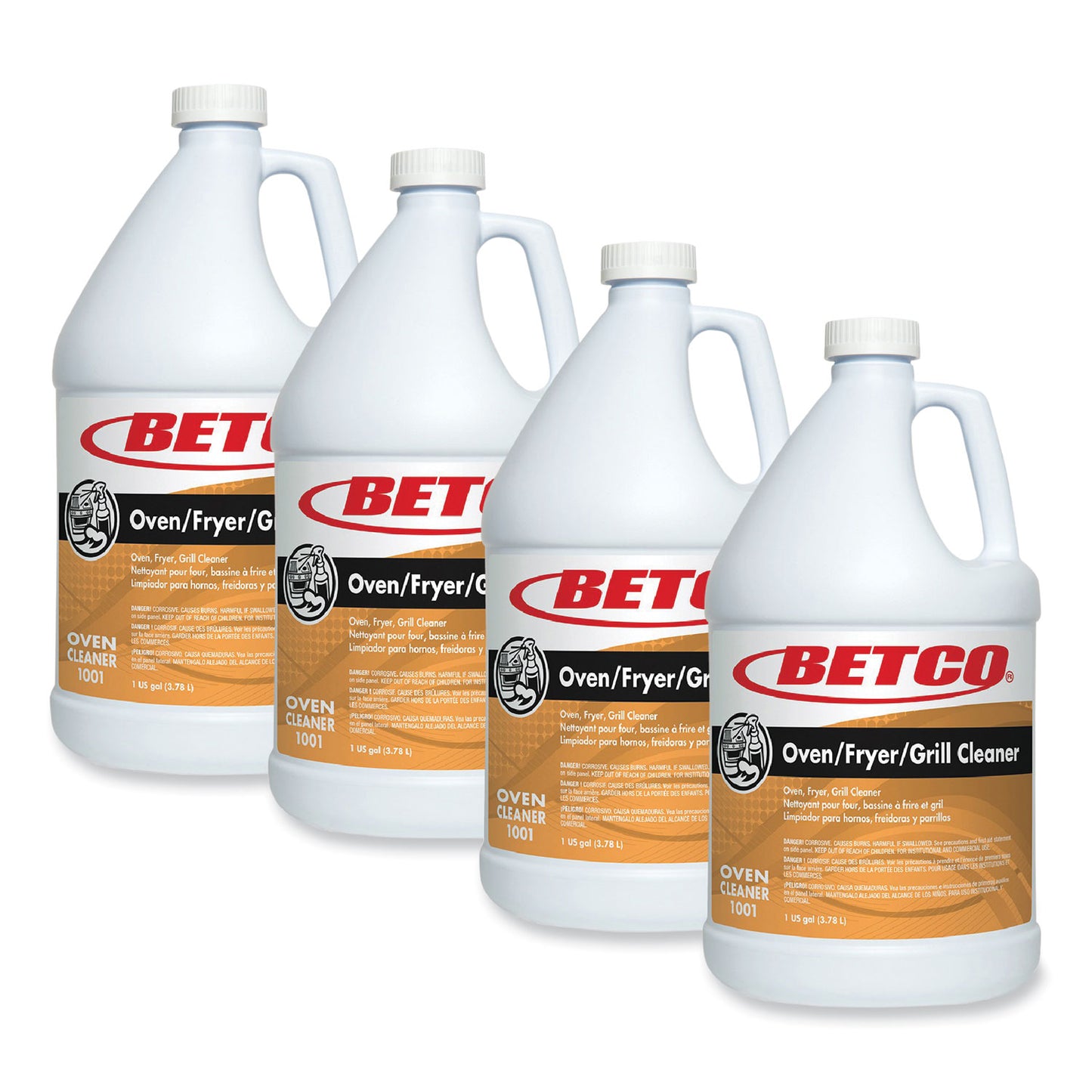 BET10010400 Oven Fryer Grill Cleaner, Characteristic Scent, 1 gal Bottle, 4/Carton