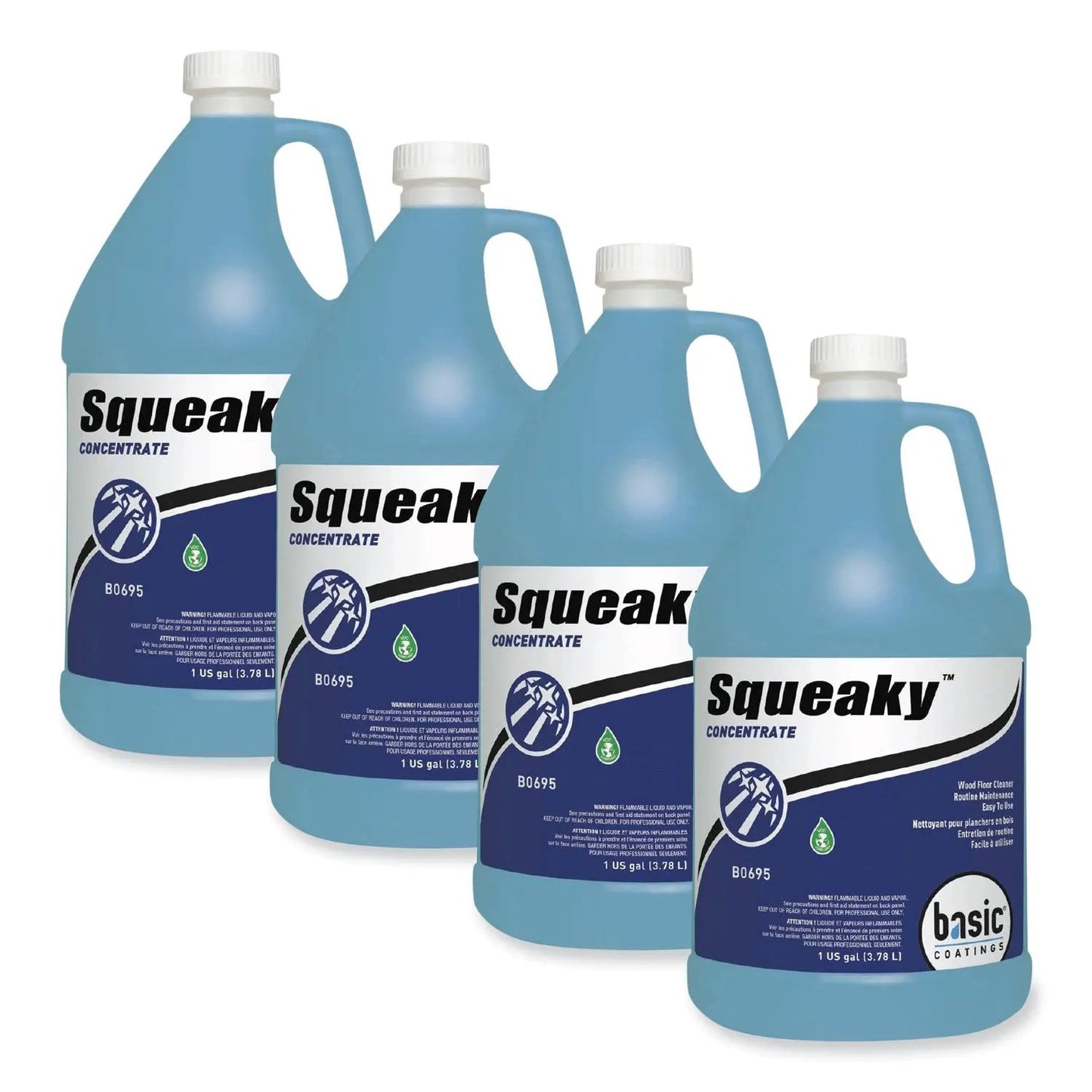 BETB06950412 Squeaky Concentrate Floor Cleaner, Characteristic Scent, 1 gal Bottle, 4/Carton Betco