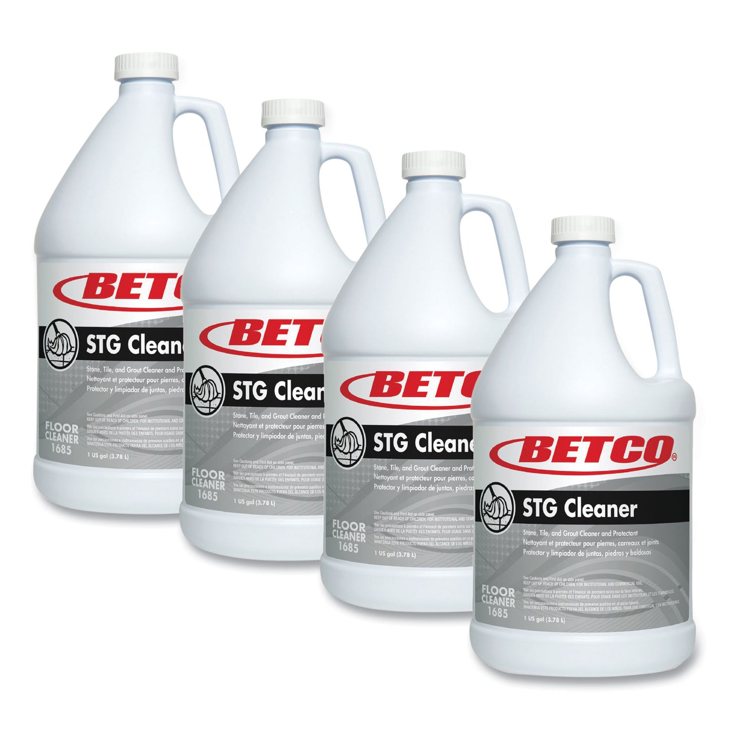 BET16850400 Stone, Tile, Grout Cleaner and Protectant, Pleasant Scent, 1 gal Bottle, 4/Carton