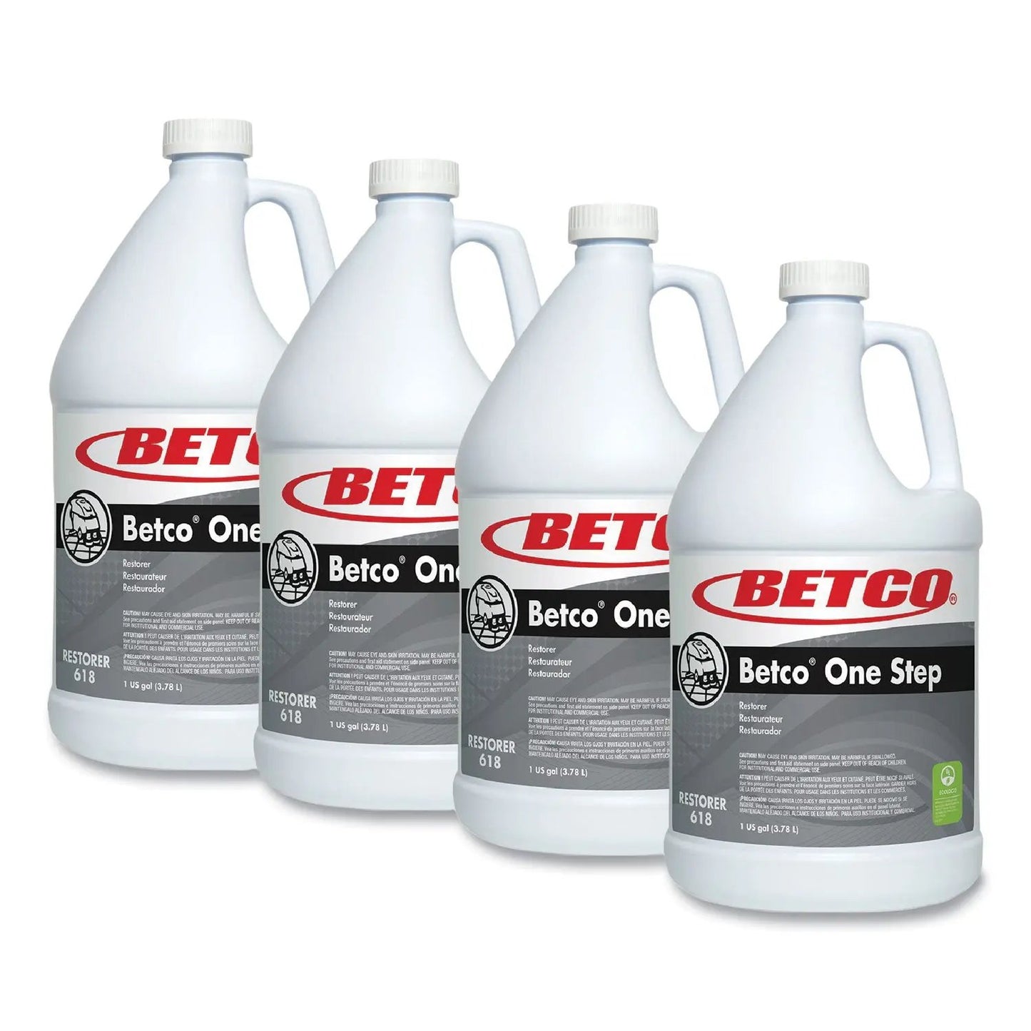 BET6180400 One Step Floor Restorer, Lemon Scent, 1 gal Bottle, 4/Carton Betco