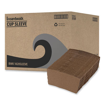 BWK1020SLEEVE Cup Sleeves, Fits 10 Oz To 20 Oz Hot Cups, Kraft, 1,200/carton BOARDWALK