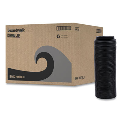 BWKHOTBL8 Hot Cup Lids, Fits 8 oz Hot Cup, Plastic, Black, 1,000/Carton BOARDWALK
