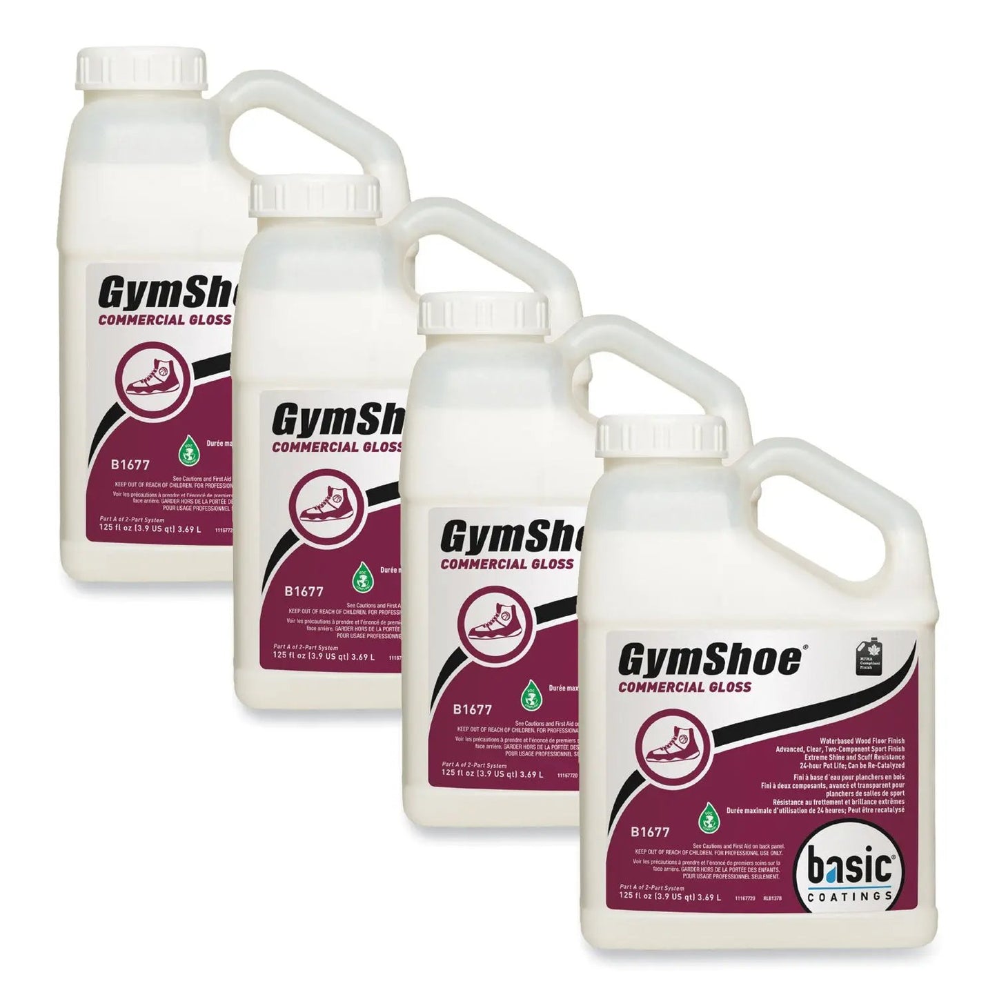 BETB16774312 GymShoe Gloss Sport Finish, Mild Scent, 1 gal Bottle, 4/Carton Betco