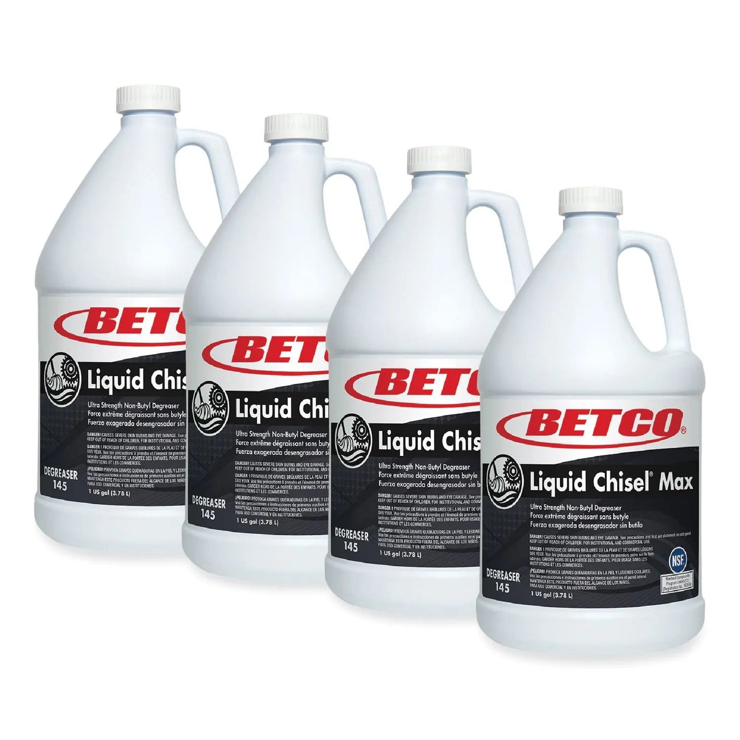 BET1450400 Liquid Chisel Max Non-Butyl Degreaser, Characteristic Scent, 1 gal Bottle, 4/Carton Betco