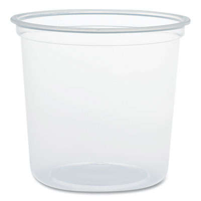 DCCMN240100 Microgourmet Plastic Deli Container, 24 oz, 4.7" Diameter x 4.1" h, Translucent, 500/Carton
