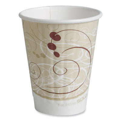 SCCIC8SYM Symphony Duo-Shield Paper Hot Cup, 8 oz, White/Beige/Red, 50/Bag, 20 Bags/Carton