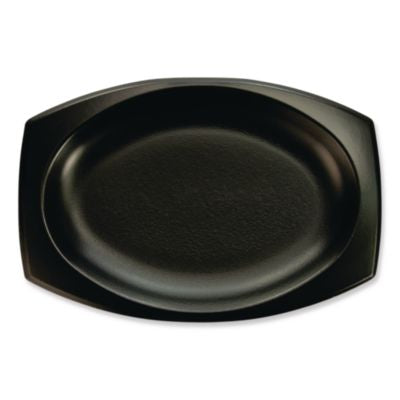 DCC9PRBQR Quiet Classic Laminated Foam Dinnerware, Platter, 6.7 x 9.8, Black, 500/Carton