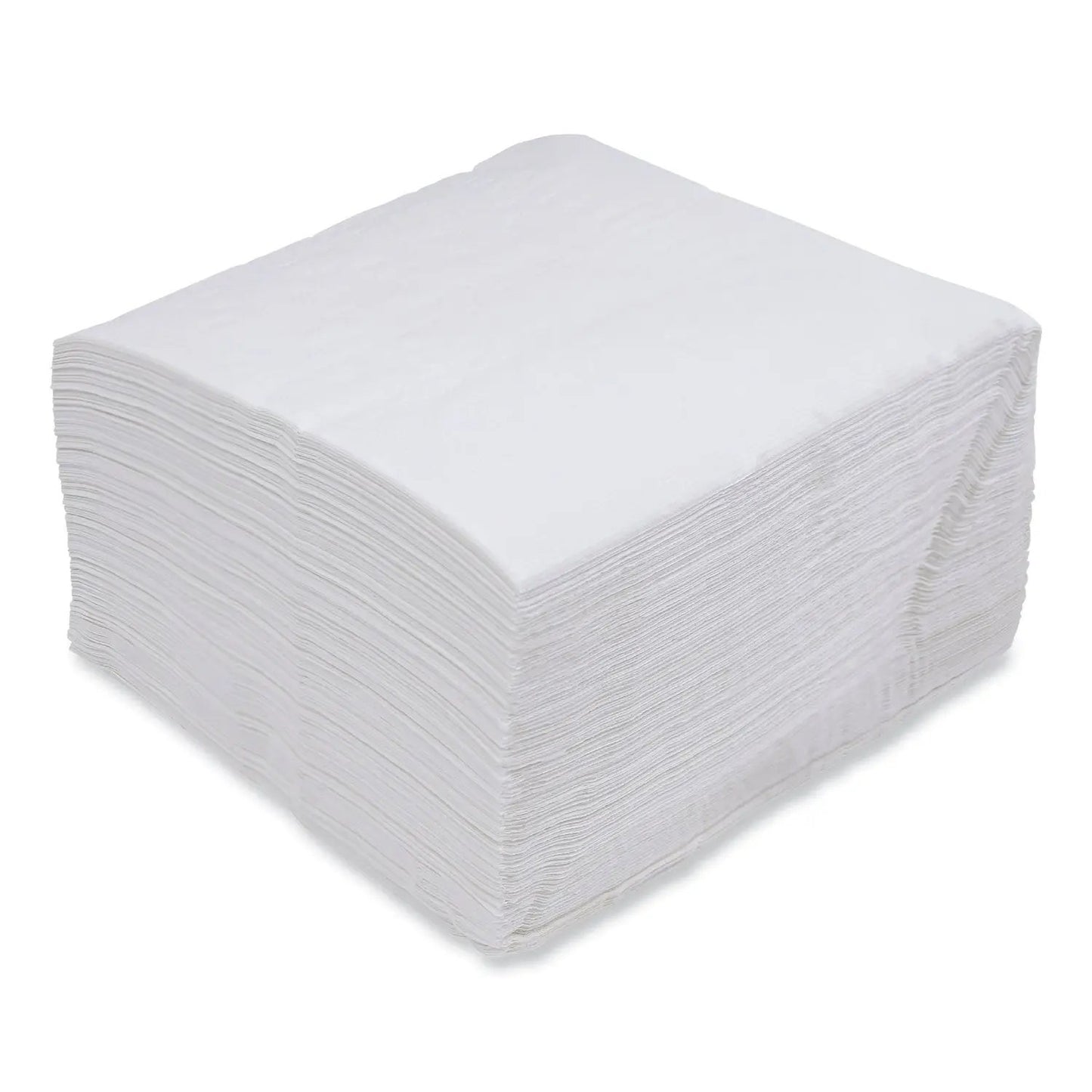 BWK8307W Dinner Napkin, 1-Ply, 17 x 17, White, 250/Pack, 12 Packs/Carton Boardwalk