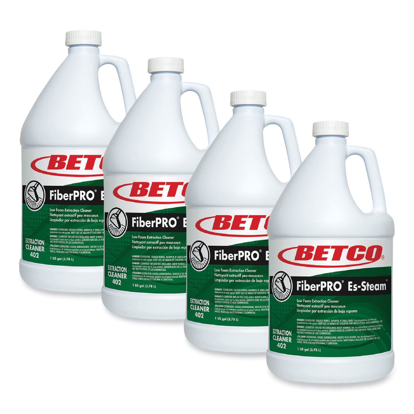 BET4020400 FiberPRO Es-Steam Carpet Cleaner, Country Fresh, 1 gal Bottle, 4/Carton