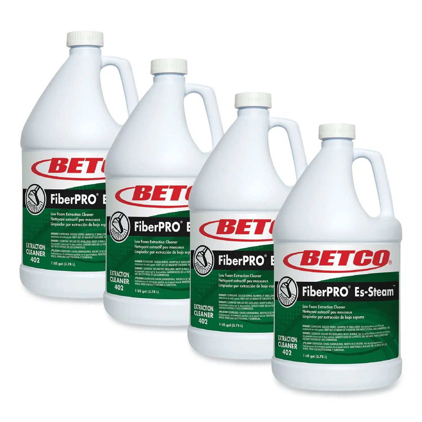 BET4020400 FiberPRO Es-Steam Carpet Cleaner, Country Fresh, 1 gal Bottle, 4/Carton Betco