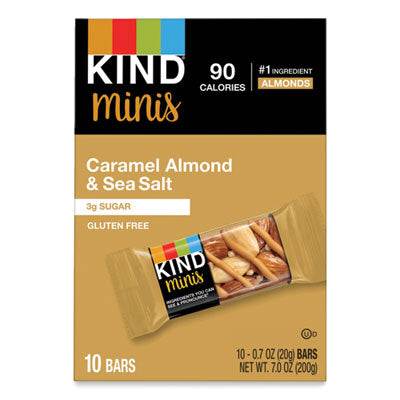 KND27960 Minis, Caramel Almond Nuts/sea Salt, 0.7 Oz, 10/pack KIND LLC