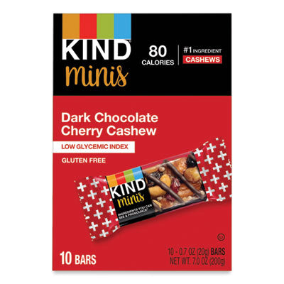 KND27962 Minis, Dark Chocolate Cherry Cashew, 0.7 Oz, 10/pack KIND LLC