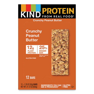 KND26026 Protein Bars, Crunchy Peanut Butter, 1.76 Oz, 12/pack