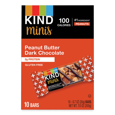KND27961 Minis, Peanut Butter Dark Chocolate, 0.7 Oz, 10/pack KIND LLC