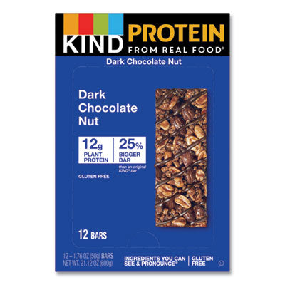 KND26036 Protein Bars, Double Dark Chocolate, 1.76 Oz, 12/pack
