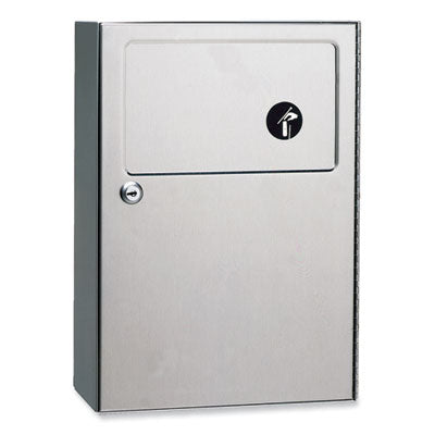 BOB254 ClassicSeries Surface-Mounted Sanitary Napkin Disposal, 0.5 gal, Stainless Steel