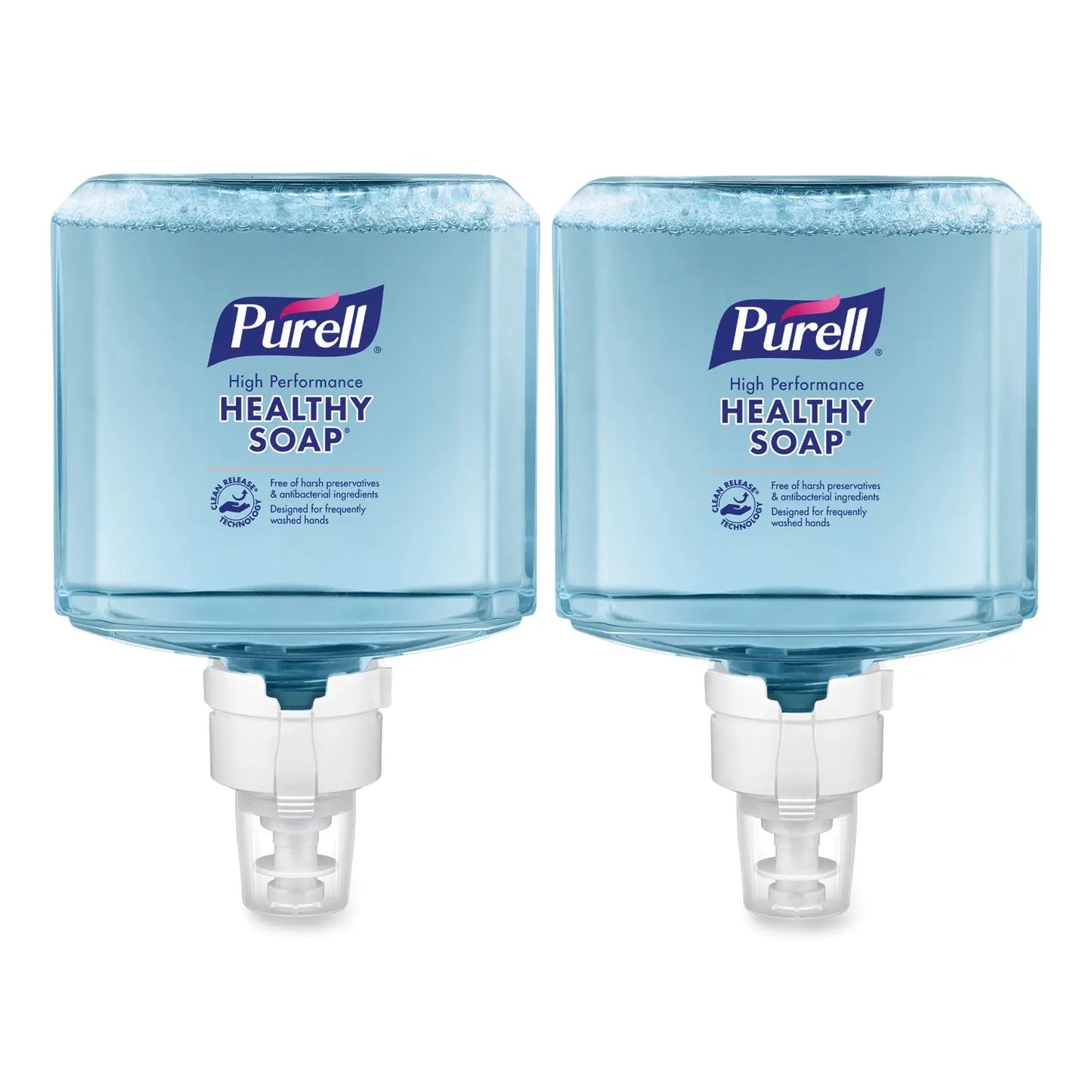 GOJ778502 CLEAN RELEASE Technology (CRT) HEALTHY SOAP High Performance Foam Refill, For ES8 Dispensers, Fragrance-Free, 1,200 mL, 2/CT PURELL