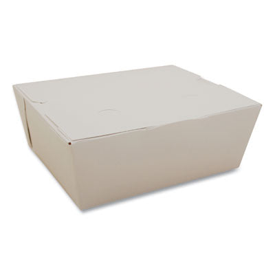 SCH0748 ChampPak Carryout Boxes, 6 x 4.75 x 2.5, White, Paper, 300/Carton