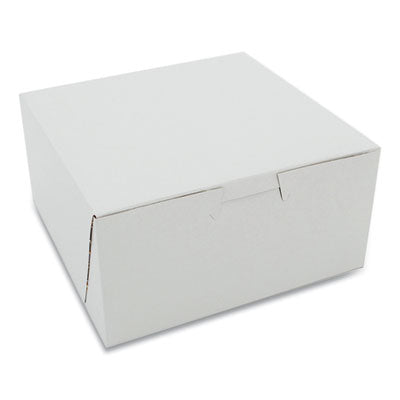SCH1505 White One-Piece Non-Window Bakery Boxes, Standard, 3 x 6 x 6, White, Paper, 250/Carton