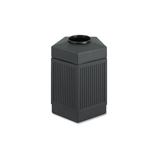 SAF9486BL Canmeleon Indoor/Outdoor Pentagon Receptacle, 45 gal, Polyethylene, Black