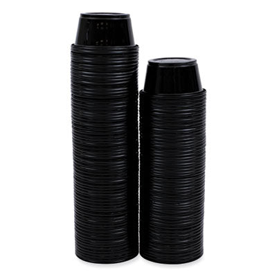 BWKPRTN2BL Souffle/Portion Cups, 2 oz, Plastic, Black, 125/Sleeve, 20 Sleeves/Carton BOARDWALK