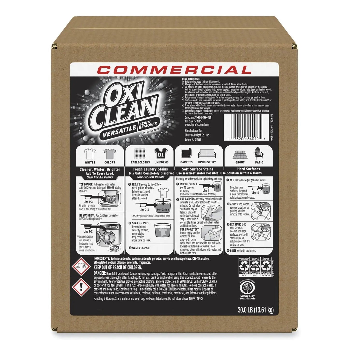 CDC3320084012 Stain Remover, Regular Scent, 30 Lb Box OxiClean