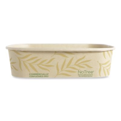 WORCTNT16 No Tree Rectangular Containers, 16 oz, 4.7 x 6.8 x 1.6, Natural, Sugarcane, 300/Carton WORLD CENTRIC