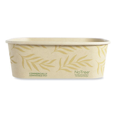 WORCTNT24 No Tree Rectangular Containers, 24 oz, 4.7 x 6.8 x 2.3, Natural, Sugarcane, 300/Carton WORLD CENTRIC