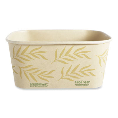WORCTNT32 No Tree Rectangular Containers, 32 oz, 4.7 x 6.8 x 3, Natural, Sugarcane, 300/Carton WORLD CENTRIC