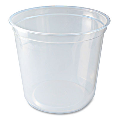 FABPK24TC Microwavable Deli Containers, 24 oz, 4.6" Diameter x 4.1" h, Clear, Plastic, 500/Carton FABRI-KAL