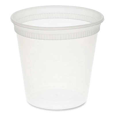 PCTYL5024 Newspring DELItainer Microwavable Container, 24 oz, 4.55 x 4.55 x 4.35, Clear, Plastic, 480/Carton