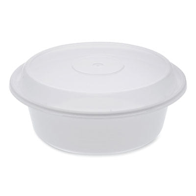 PCTNC729 Newspring VERSAtainer Microwavable Containers, Round, 32 oz, 7 x 7 x 2.8, White/Clear, Plastic, 150/Carton PACTIV EVERGREEN CORPORATION