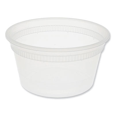PCTL5012Y Newspring DELItainer Microwavable Container, 12 oz, 4.55 x 4.55 x 2.45, Clear, Plastic, 480/Carton