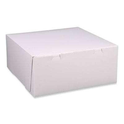 SCH1587 Bakery Boxes, Standard, 12 X 12 X 5, White, Paper, 100/carton