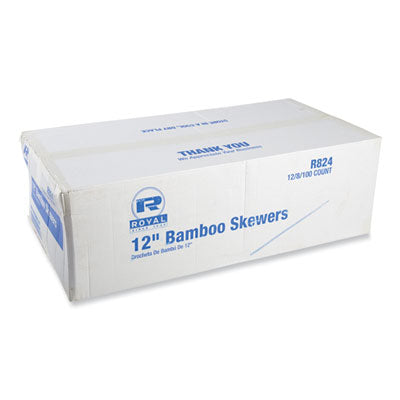 RPPR824 Bamboo Skewers, Paper, 12", Natural, 9,600/Carton