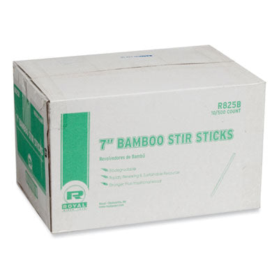 RPPR825B Bamboo Stir Sticks, 7", 5,000/Carton