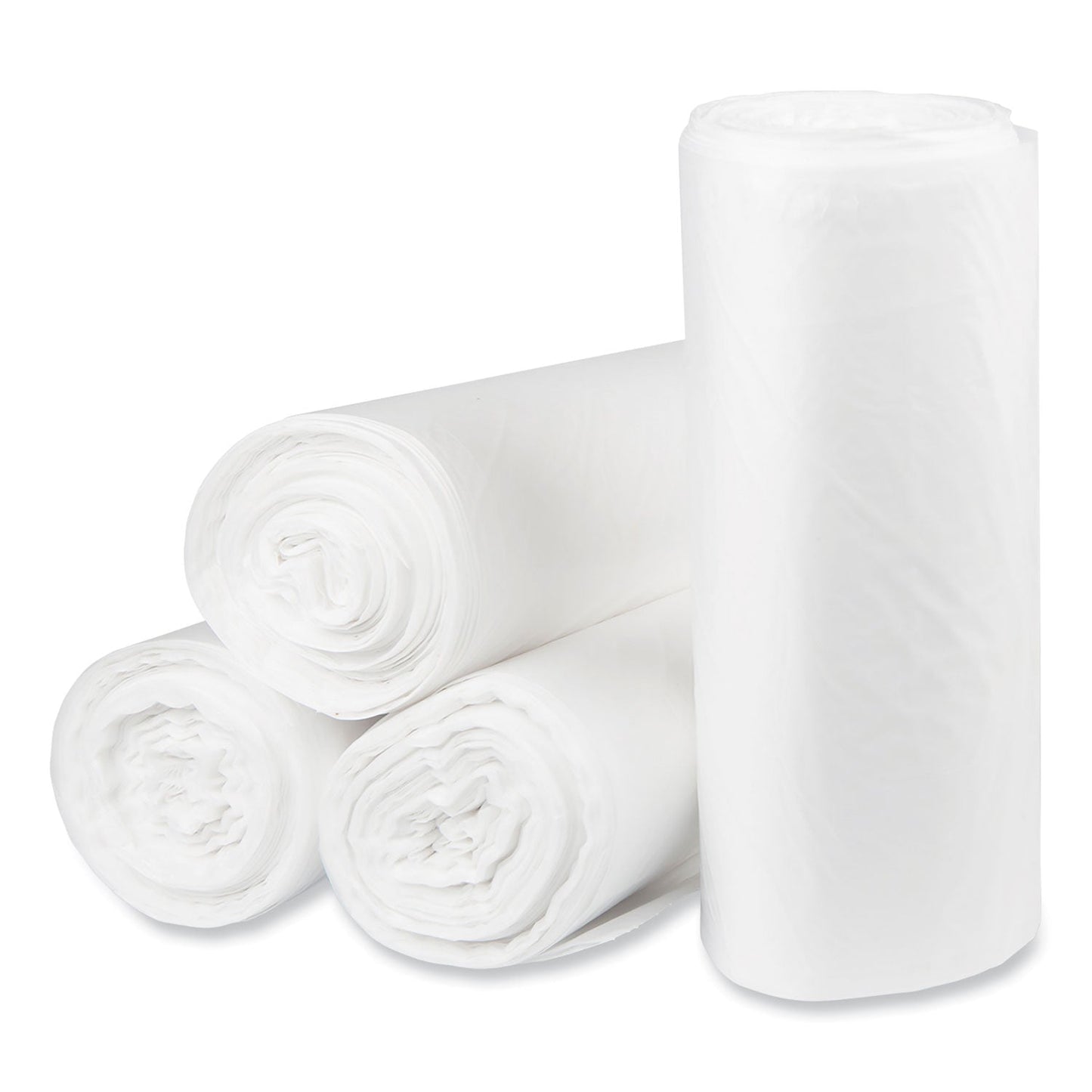 PITPCRH404614N Eco Strong Plus Can Liners, 40 gal, 14 mic, 40" x 46", Natural, Perforated Roll, 250/Carton Pitt Plastics