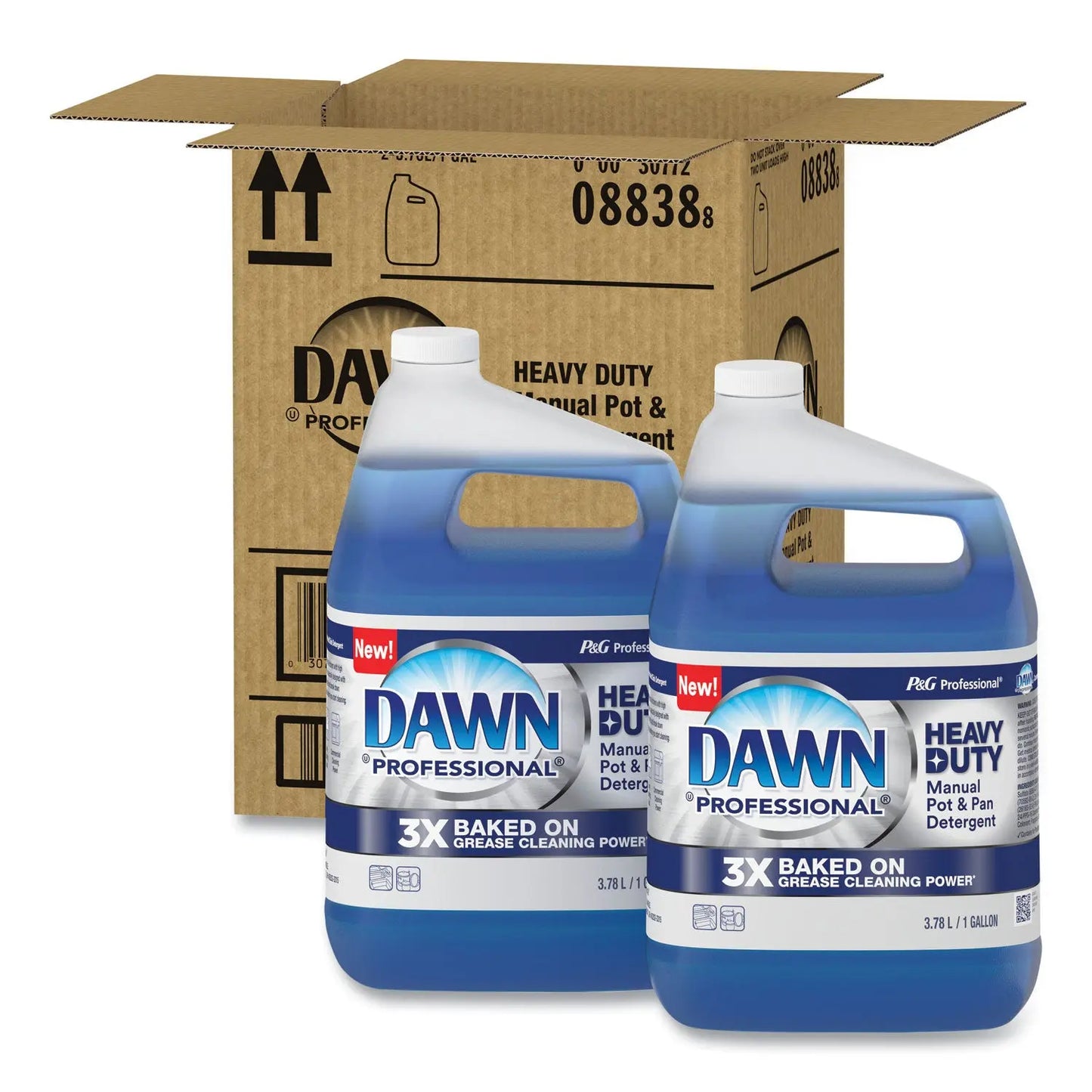 PGC08838 Heavy-Duty Manual Pot/Pan Dish Detergent, Original Scent, 1 gal Bottle, 2/Carton Dawn Professional