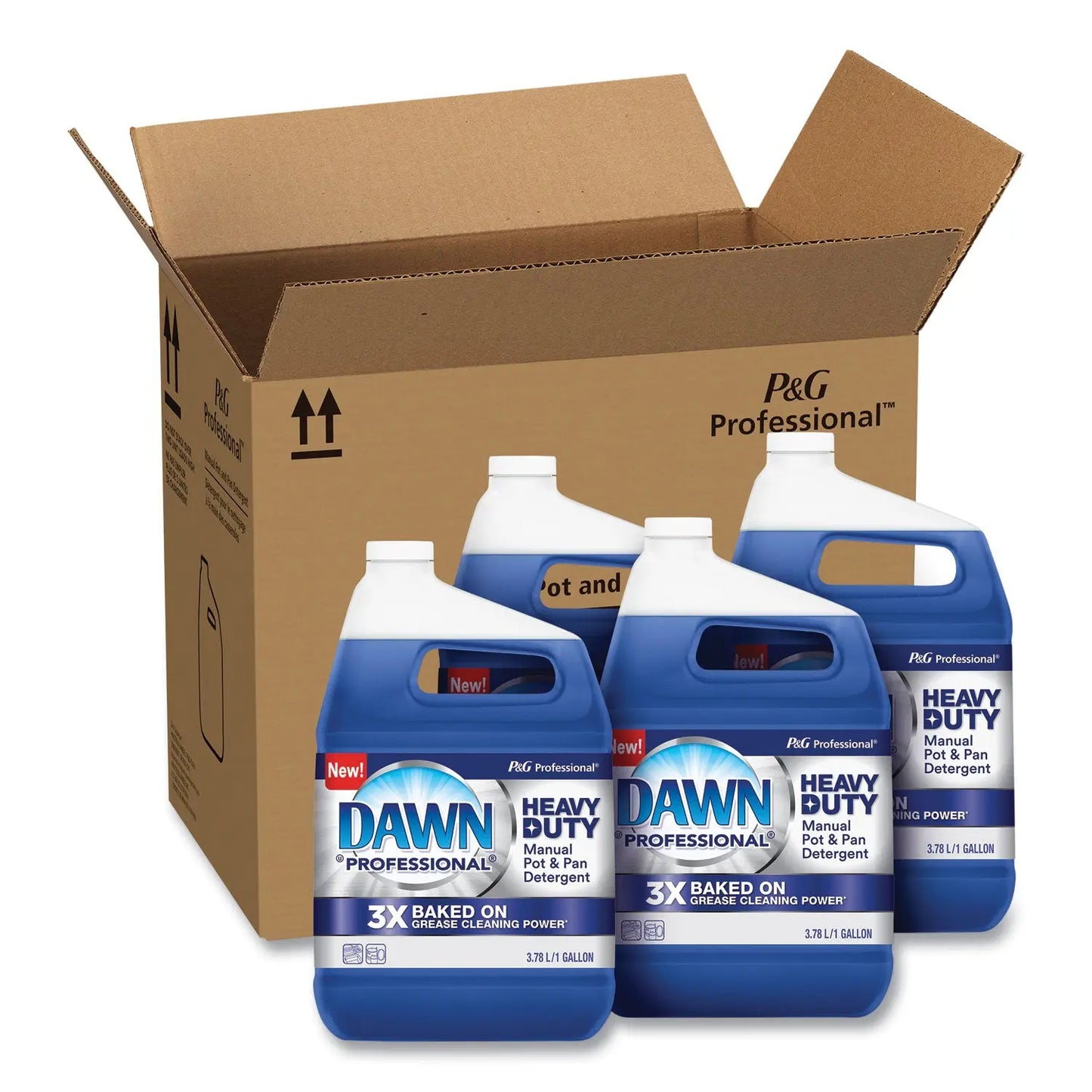 PGC08837 Heavy-Duty Manual Pot/Pan Dish Detergent, Original Scent, 1 gal Bottle, 4/Carton Dawn Professional
