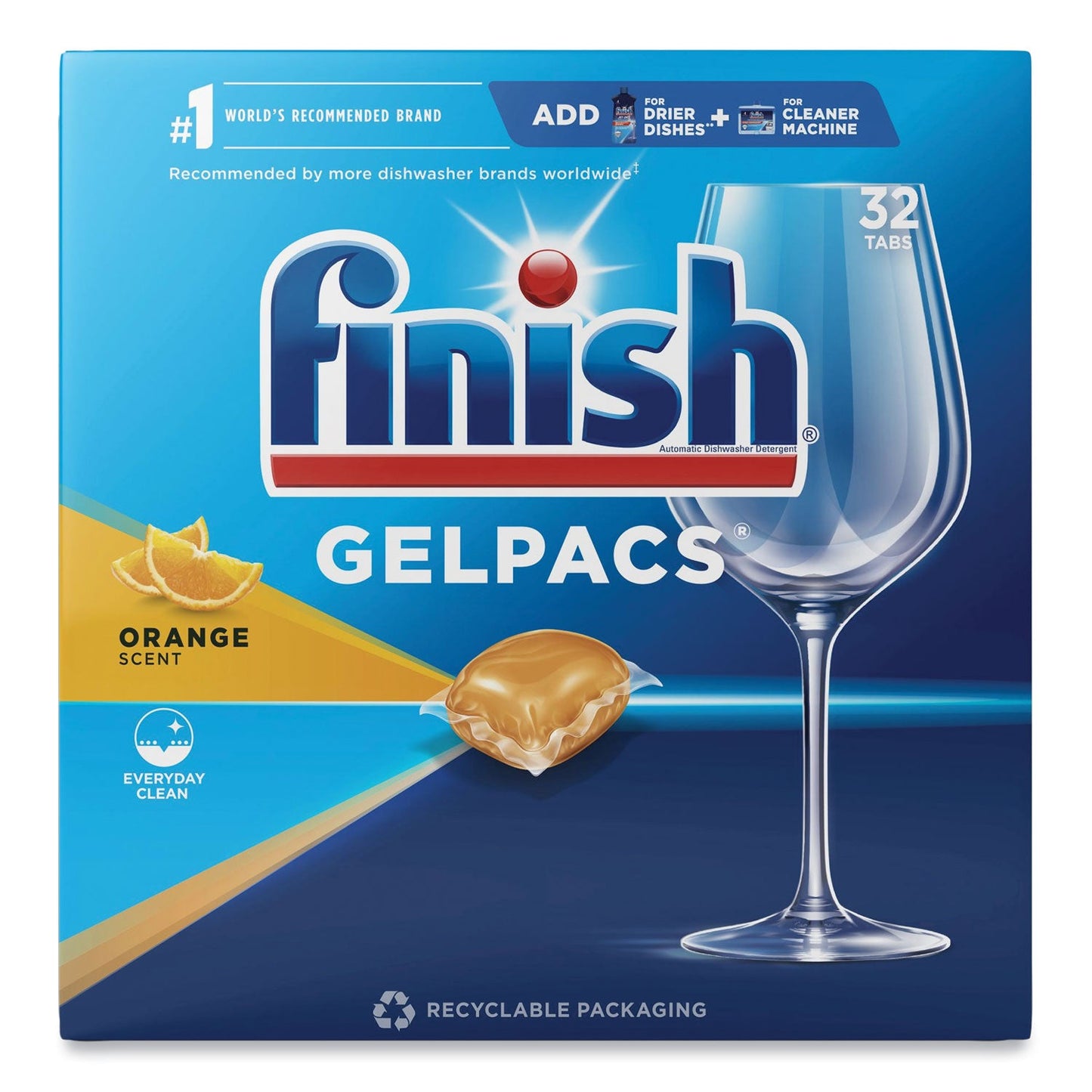 RAC81053 Dish Detergent Gelpacs, Orange Scent, 32/box FINISH