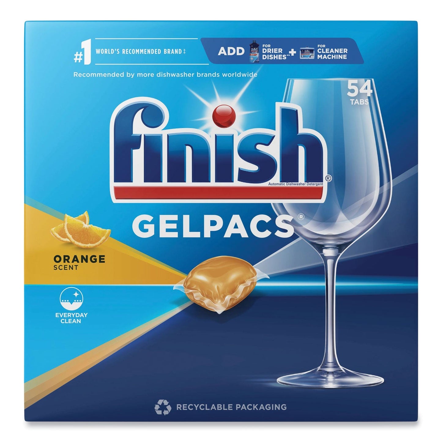 RAC81181CT Dish Detergent Gelpacs, Orange Scent, 54/box, 4 Boxes/carton FINISH